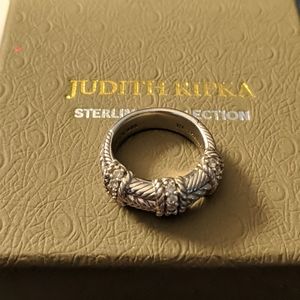 Judith Ripka Like New Sterling Diamonique Ring